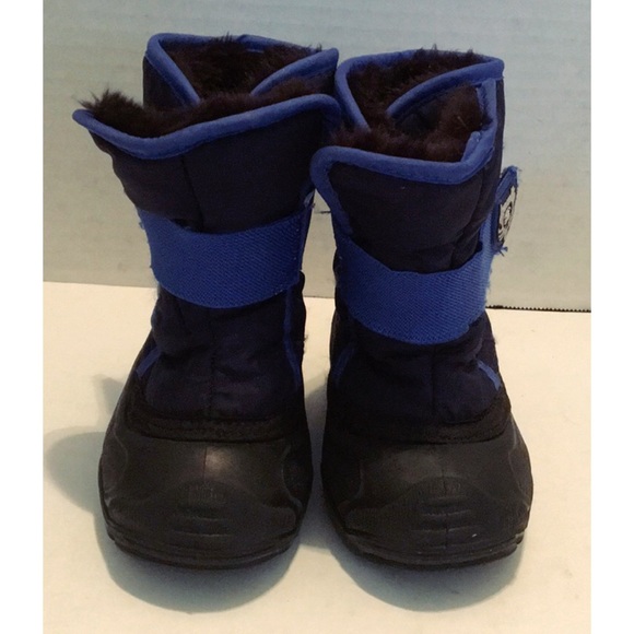 KAMIK KIDS BOOTS SNOW RAIN VELCRO Black BLUE 7 - Picture 1 of 8